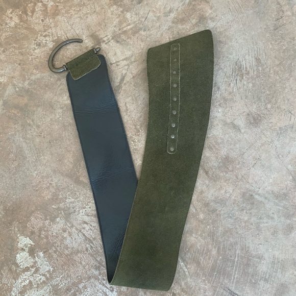 Designer waist belt, real leather